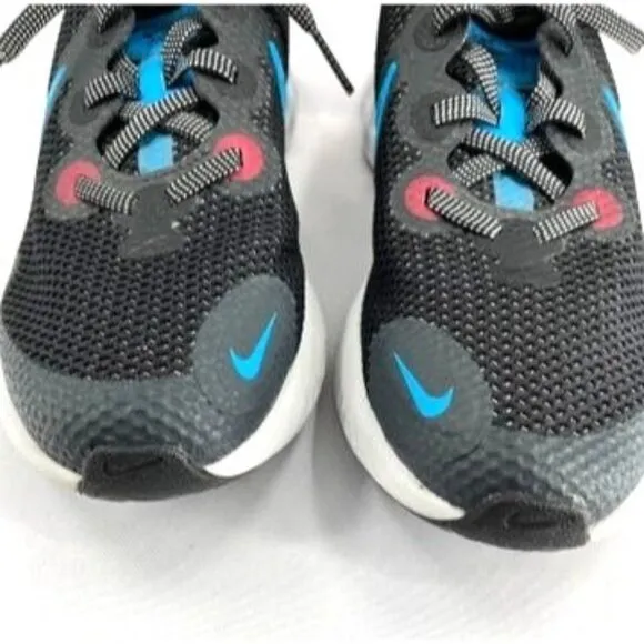 Nike Kids Renew Run Casual Running Shoes Size 6Y Black, Blue, Pink