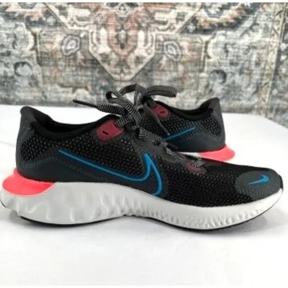 Nike Kids Renew Run Casual Running Shoes Size 6Y Black, Blue, Pink
