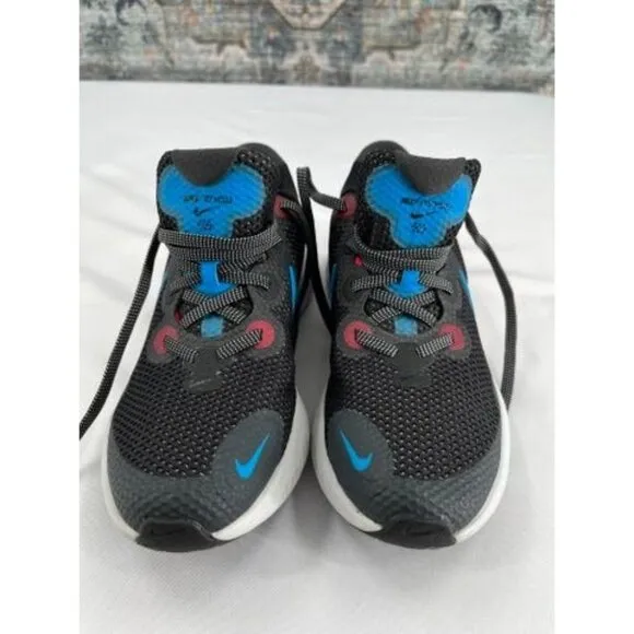 Nike Kids Renew Run Casual Running Shoes Size 6Y Black, Blue, Pink