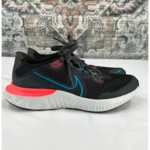 Nike Kids Renew Run Casual Running Shoes Size 6Y Black, Blue, Pink