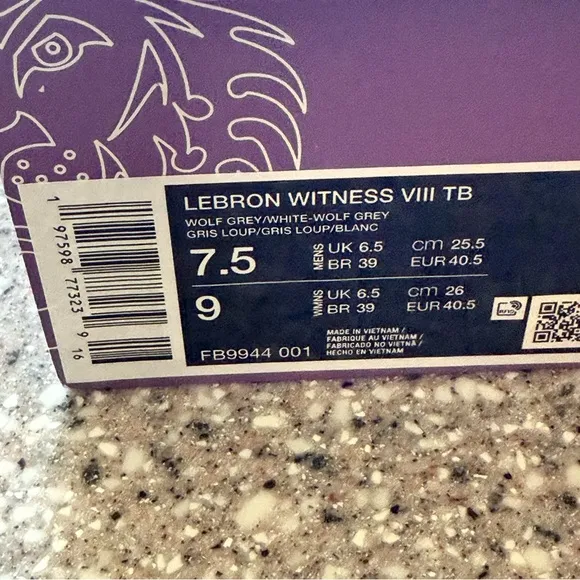 Nike Lebron Witness VIII 8 TB Basketball Shoes Mens 7.5 Women’s 9 FB9944 001