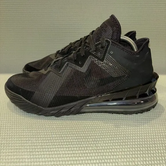 Nike Lebron XVIII 18 Low Triple Black Basketball Shoes Men’s Size 8.5 CV7562-004