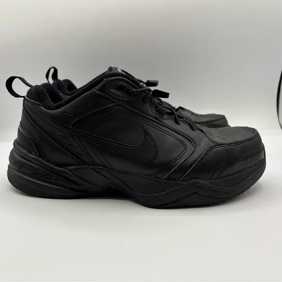 Nike Men’s Air Monarch IV Size 8.5 Triple Black 416335-001 Training Shoes