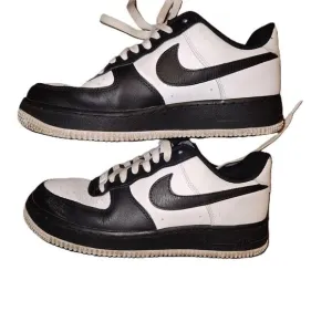 Nike Mens Black White Air Force 1 ID Customized Sneakers Size 7