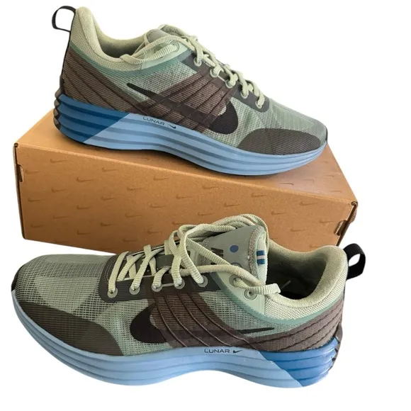 Nike Men's Brown and Blue Running Shoes