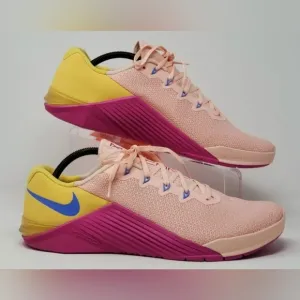 Nike Metcon 5 Womens Size 14 Washed Coral Pink Gold Training AO2982-668  New