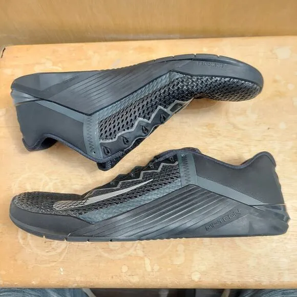 Nike Metcon 6 Black Anthracite Men's US 14 Black Crossfit Training Shoes EUC