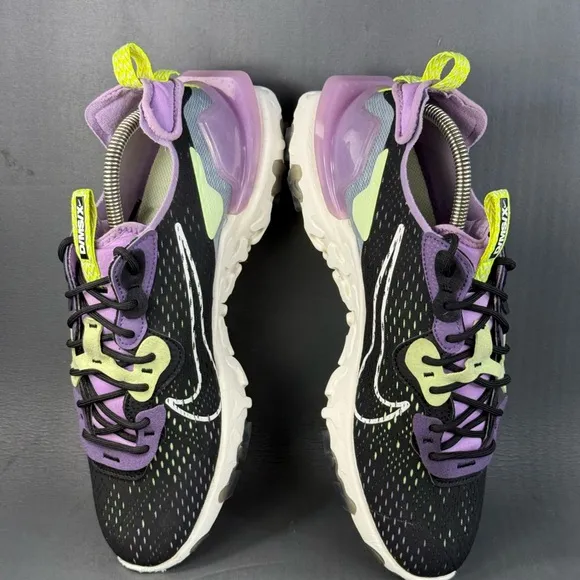 Nike React Vision Gravity Purple Volt athletic sneaker shoes mens size 10.5
