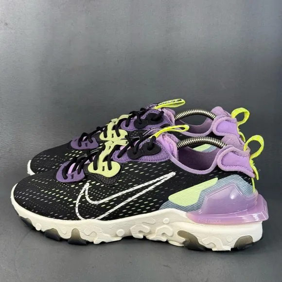 Nike React Vision Gravity Purple Volt athletic sneaker shoes mens size 10.5