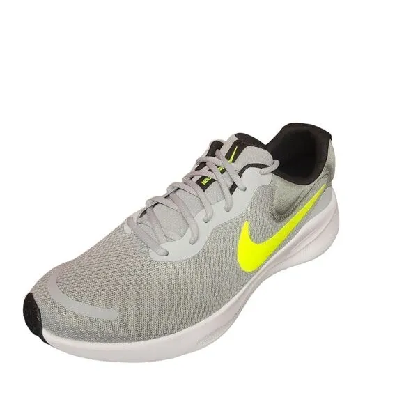 Nike Revolution 7 Wolf Grey Volt Running Shoes Sneakers Mens Size's FB2207 002