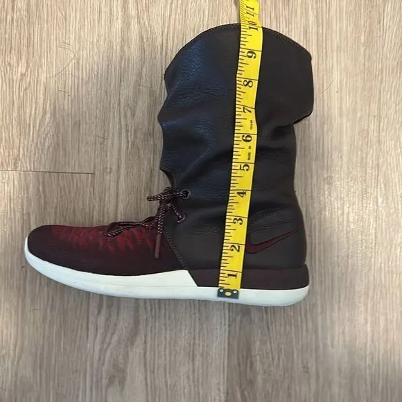 Nike Roshe Two Flyknit Hi 861708-600 Deep Burgundy-Red Women Size 10 Boots