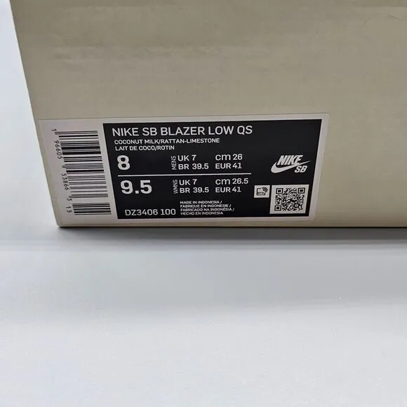 Nike SB Blazer Low x Doyenne Skateboarding Shoes DZ3406-100 Size 8 BRAND NEW