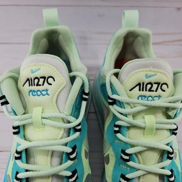 Nike Shoes Mens 7 Blue Green Air Max‎ 270 React Hyper Jade Running A04971-301