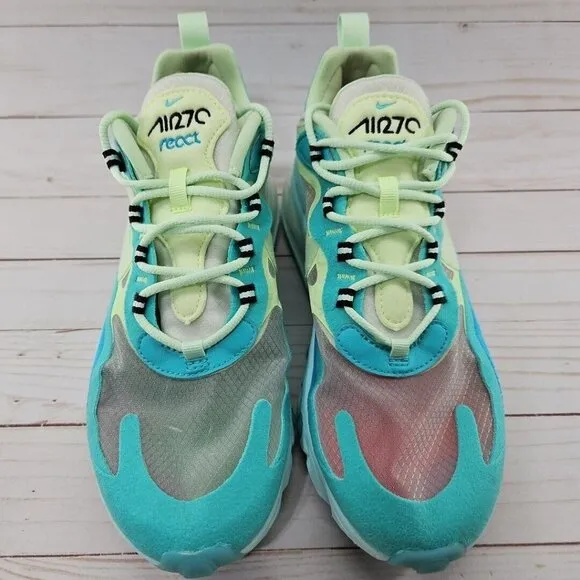 Nike Shoes Mens 7 Blue Green Air Max‎ 270 React Hyper Jade Running A04971-301