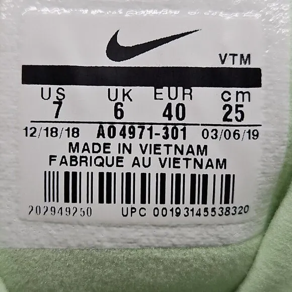 Nike Shoes Mens 7 Blue Green Air Max‎ 270 React Hyper Jade Running A04971-301