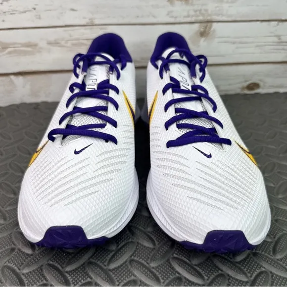 Nike Vapor Edge Turf LSU PE White Football Training Shoes Size 12.5 CV1672-109