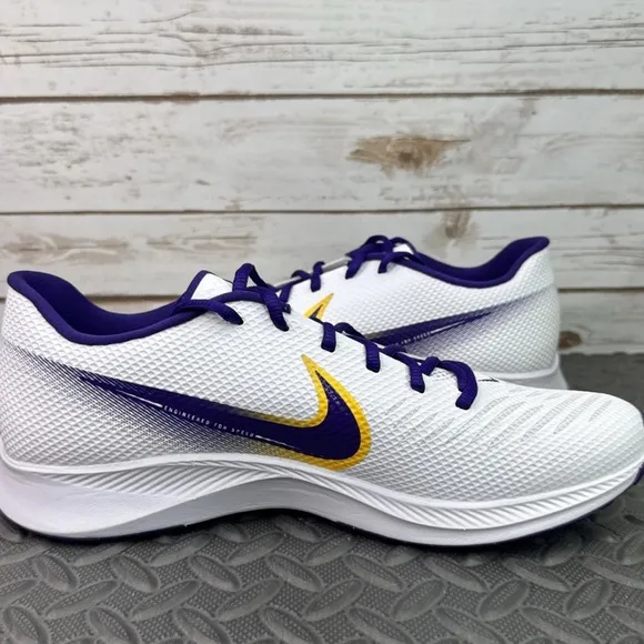 Nike Vapor Edge Turf LSU PE White Football Training Shoes Size 12.5 CV1672-109