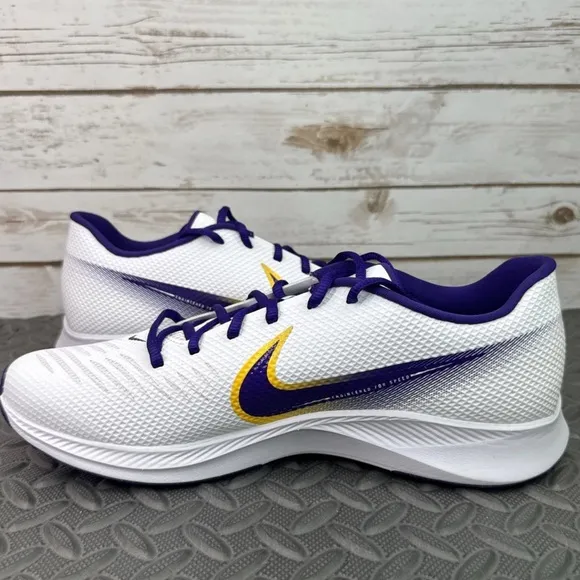 Nike Vapor Edge Turf LSU PE White Football Training Shoes Size 12.5 CV1672-109