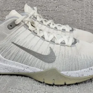 Nike Zoom Ascention Air Mag Fly Knit Youth's Size 5Y Silver White Athletic Shoes