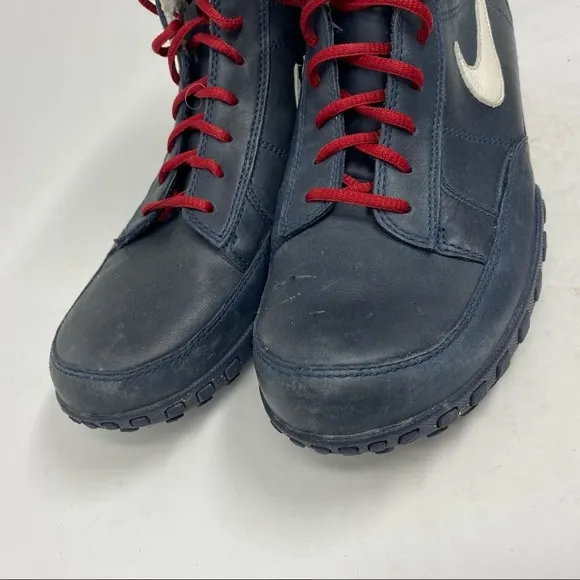 Nike Zoom Men’s 9 Air Navy Blue Leather USA Olympics Sneaker Boots
