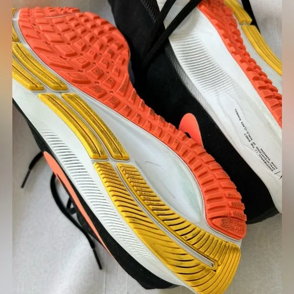 Nike Zoom Pegasus 37 Size 10 Black Mango Running Shoes Sneakers Athletic…
