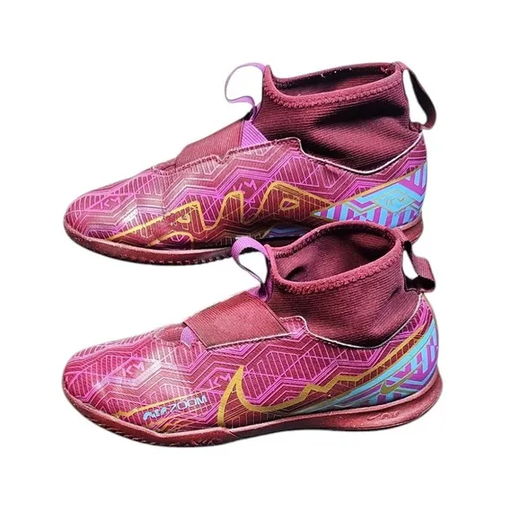 Nike Zoom Turf Training Shoes Athletic Sneakers Maroon Purple Gold 5.5Y