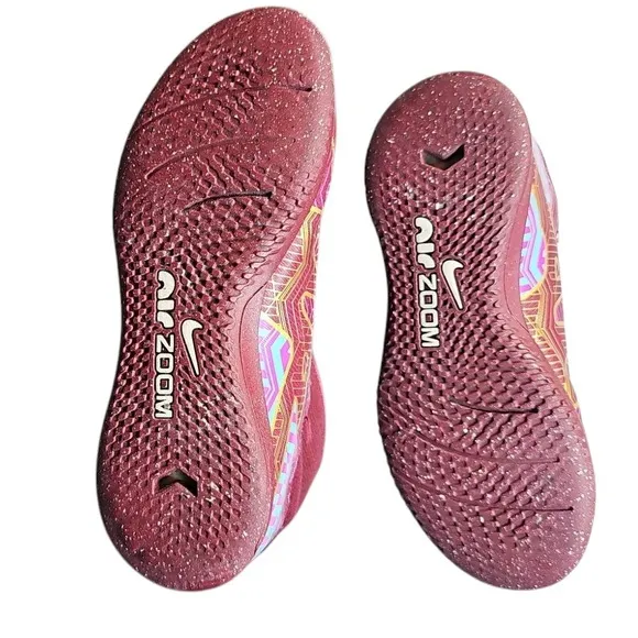 Nike Zoom Turf Training Shoes Athletic Sneakers Maroon Purple Gold 5.5Y