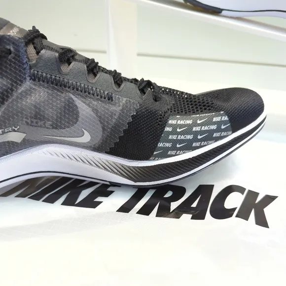 Nike ZoomX DragonFly Black Metallic Silver Track Field Distance Cross Shoes 11.5