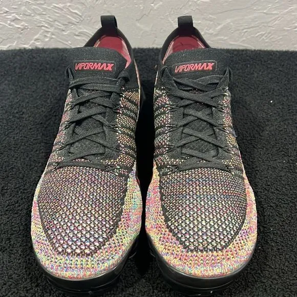 🔥NIKE Air VaporMax Flyknit 2 Black Multicolor with OG Box Men Sz 11.5 - PERFECT