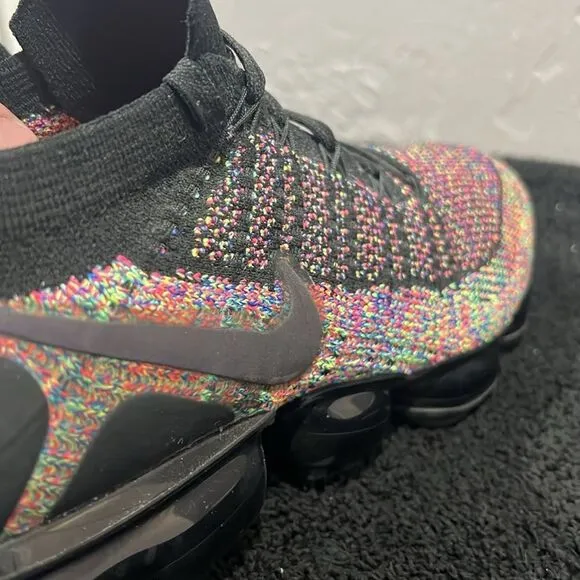 🔥NIKE Air VaporMax Flyknit 2 Black Multicolor with OG Box Men Sz 11.5 - PERFECT