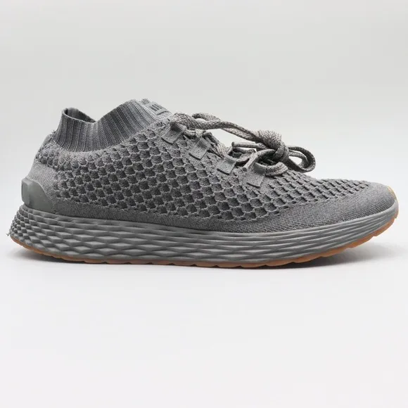 NoBull Diamond Knit Runner Mens 13 US Gray Athletic Training Shoes *No Insoles