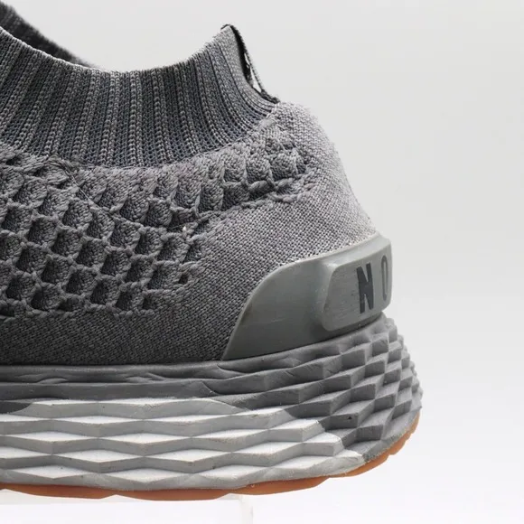 NoBull Diamond Knit Runner Mens 13 US Gray Athletic Training Shoes *No Insoles