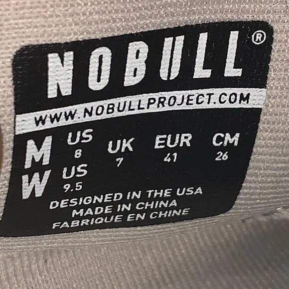 NoBull Men’s 8 Women’s 9.5 SuperFabric Weightlifting Trainers Shoes Sneaker