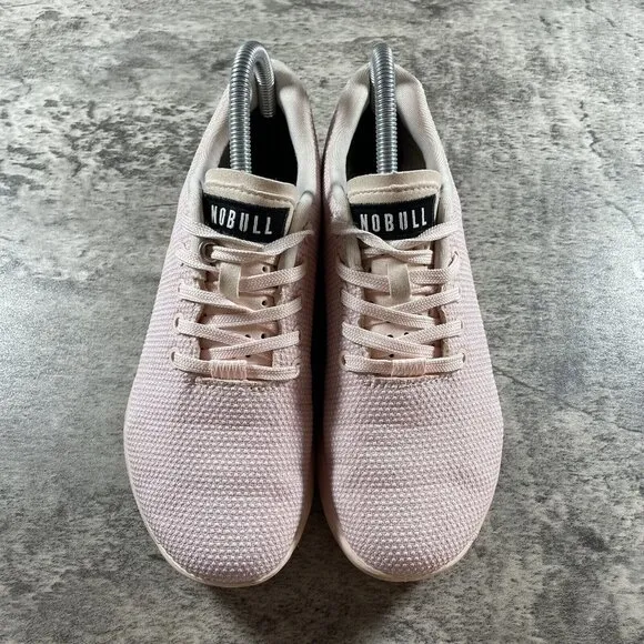 NOBULL Pink SuperFabric Size 7 Training Lifting CrossFit Shoes *NO INSOLES*