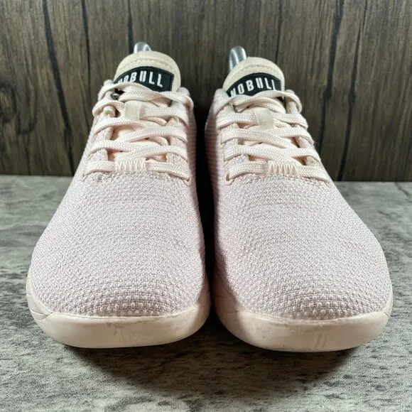 NOBULL Pink SuperFabric Size 7 Training Lifting CrossFit Shoes *NO INSOLES*