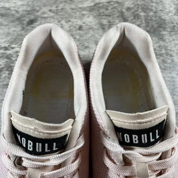 NOBULL Pink SuperFabric Size 7 Training Lifting CrossFit Shoes *NO INSOLES*