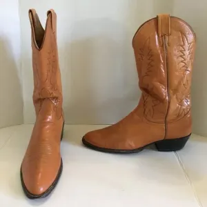 Nocana Texas Western Cowboy Brown Boots Men’s 9.5 RARE HTF Inserts included