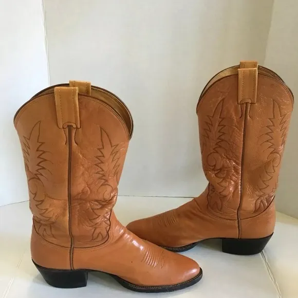 Nocana Texas Western Cowboy Brown Boots Men’s 9.5 RARE HTF Inserts included