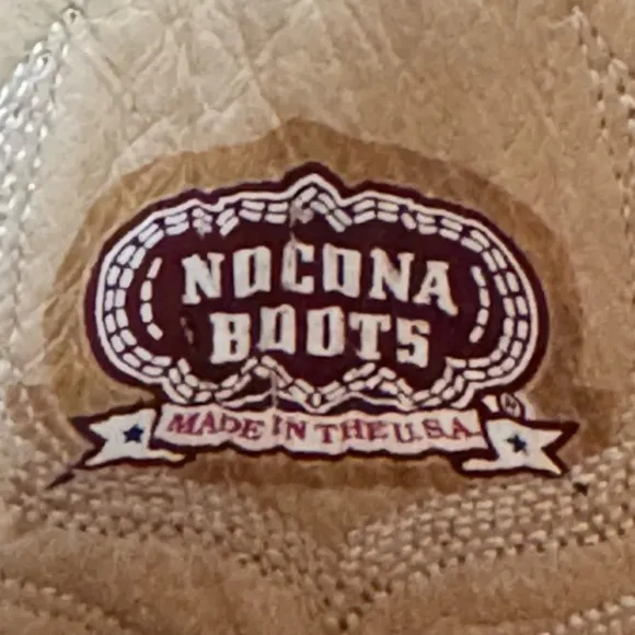 Nocona Men’s Brown Leather Cowboy Boots size 9 D Needle Toe Made in the USA