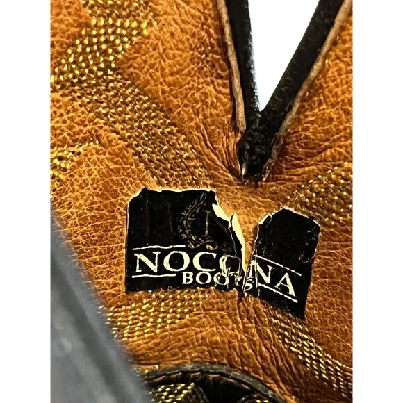 Nocona Vintage 1650135403 Black BullHide Cowboy Boots- Men’s Sz 10 B Made in USA