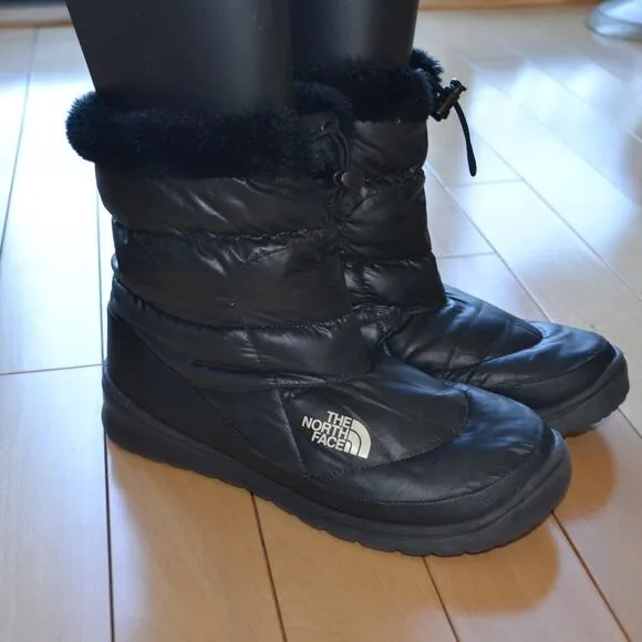North Face Puffer Winter Boots Snow Size 11 Black