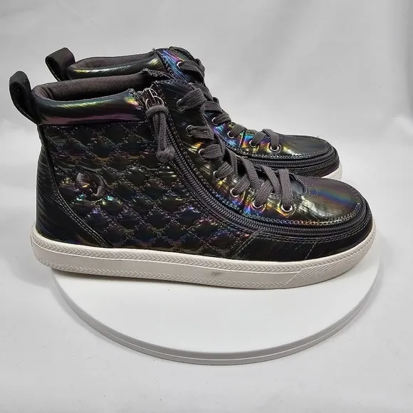 NWOT Billy Classic Quilt High Tops Sneakers Tennis Shoes Zip Graphite Rainbow 7