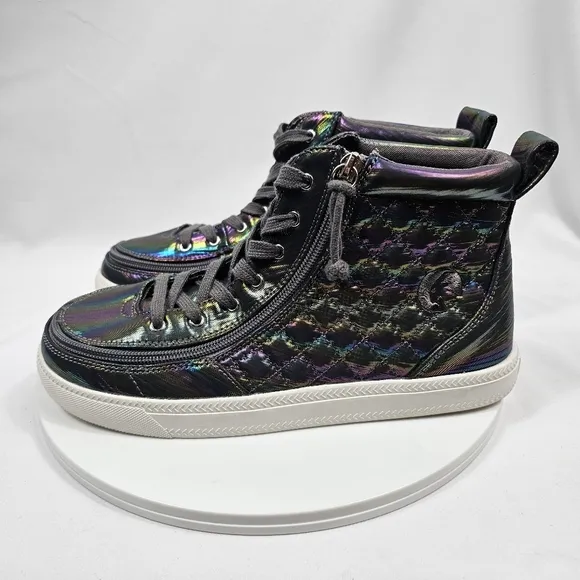 NWOT Billy Classic Quilt High Tops Sneakers Tennis Shoes Zip Graphite Rainbow 7