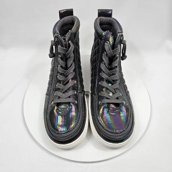 NWOT Billy Classic Quilt High Tops Sneakers Tennis Shoes Zip Graphite Rainbow 7