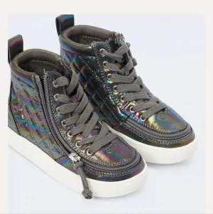 NWOT Billy Classic Quilt High Tops Sneakers Tennis Shoes Zip Graphite Rainbow 7