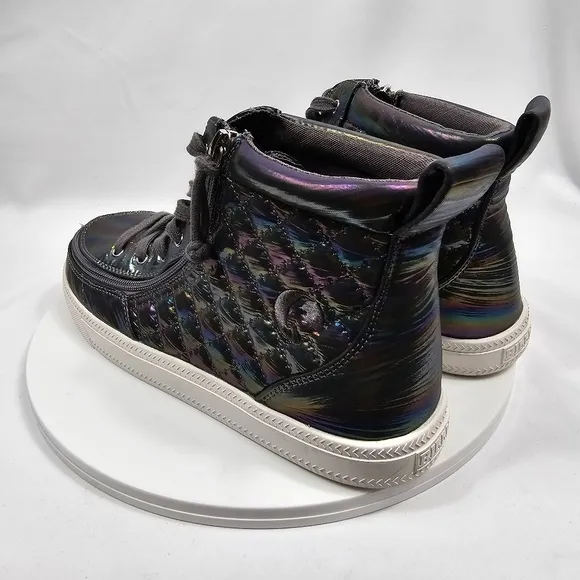 NWOT Billy Classic Quilt High Tops Sneakers Tennis Shoes Zip Graphite Rainbow 7