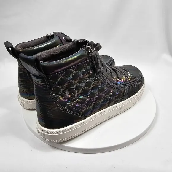 NWOT Billy Classic Quilt High Tops Sneakers Tennis Shoes Zip Graphite Rainbow 7