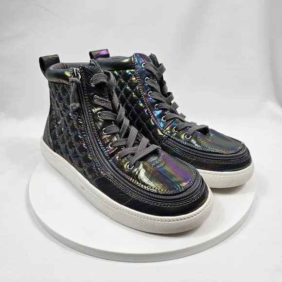 NWOT Billy Classic Quilt High Tops Sneakers Tennis Shoes Zip Graphite Rainbow 7