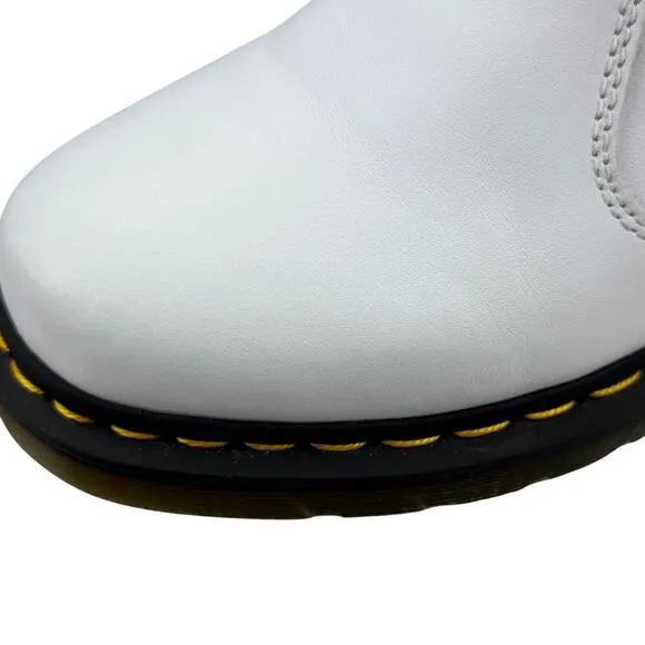 NWOT DR. MARTEN 2976 Yellow Stitch Smooth Leather Chelsea Boots Women US 11
