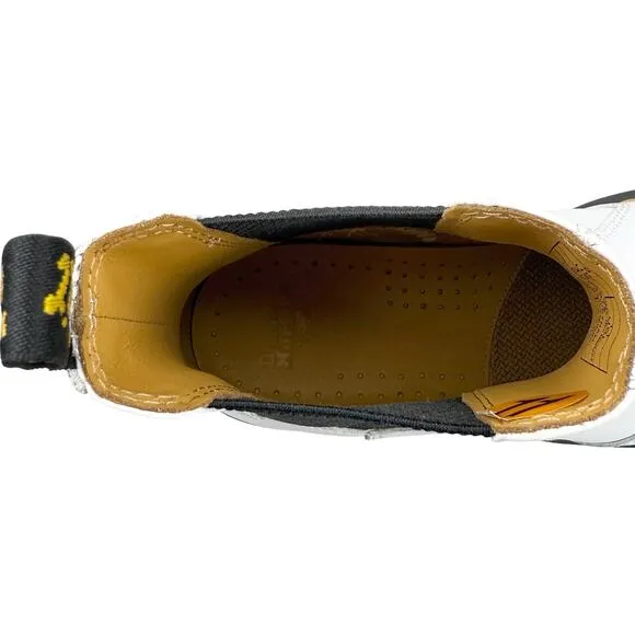 NWOT DR. MARTEN 2976 Yellow Stitch Smooth Leather Chelsea Boots Women US 11